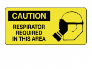 Caution - Respirator Required in This Area, 7