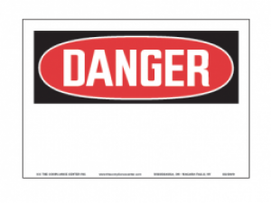 Danger OSHA Header Sign, Custom Text