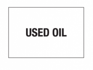 Used Oil Label, 6