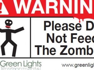 Please DO NOT FEED the ZOMBIES Sticker